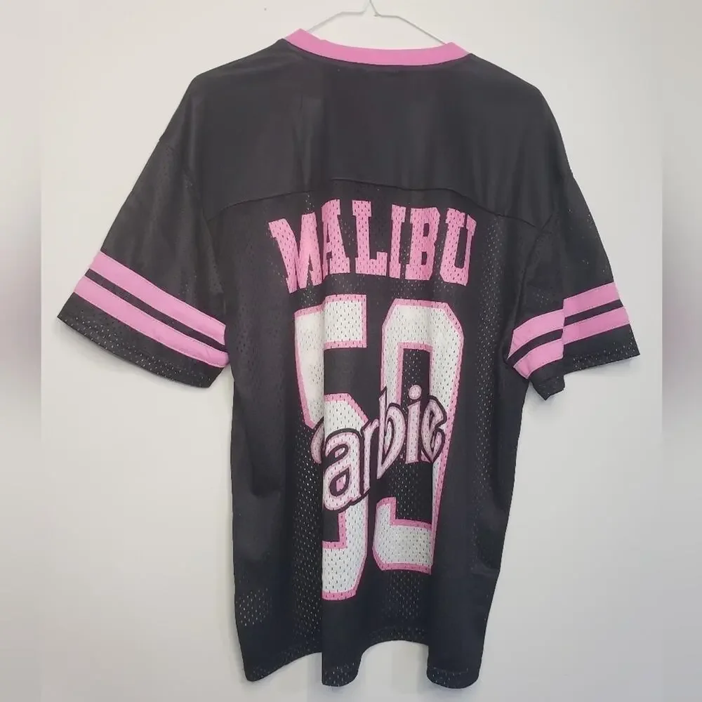Barbie Malibu Jersey Pink And White Color Size XL NWT